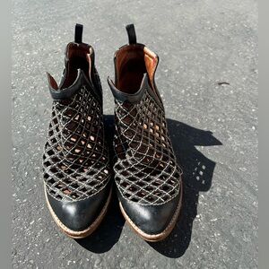 Jeffrey Campbell Black Mesh Booties